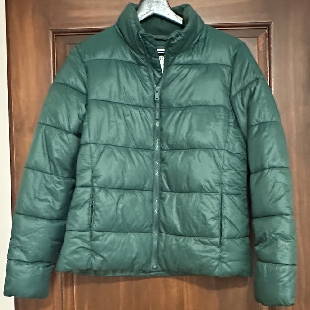 Women's Green Puffer Jacket
